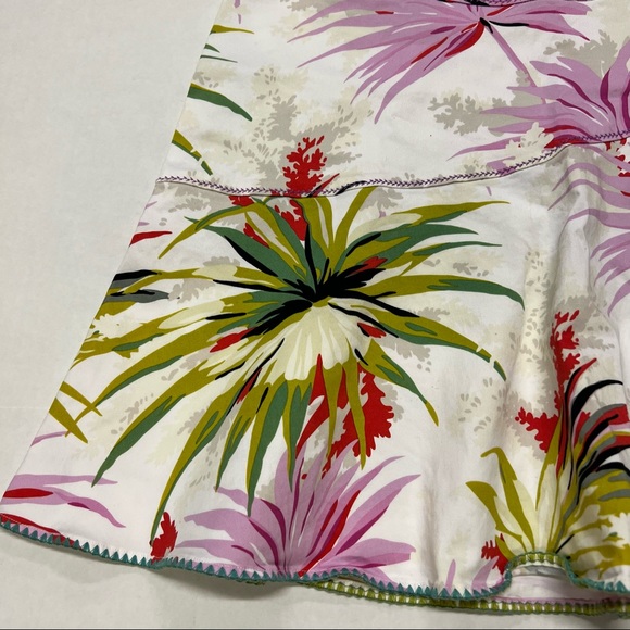 Pamela Brown Retro Tropical Floral Print Skirt SZ 8 - Picture 4 of 9
